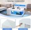 STILVORA Couchtisch Hochglanz-Wohnzimmertisch Sofatisch Kaffeetisch mit LED (LED-Couchtisch, Hochglanz, Glasablagen, 50×100×35cm, Spanplatte, App-Steuerung, Stauraum, Weiß, belastbar), Für Wohnzimmer, Apartments, Lounge und moderne Räume Bild 4