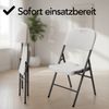 Brixy Klappstühle – 4er-Set – Klappstuhl-Set – Hochwertige Qualität – Wetterfest – Klappstühle – 47 x 54 x 87 cm – Weiß Bild 4
