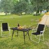 WOLTU Campingstuhl Faltbar, 2er Set, Faltstuhl Klappstuhl Komfortable, Angelstuhl Ultraleichter mit Armlehnen für Picknick, Outdoor, Wandern, Garten, Balkon, Schwarz, CPS8151sz-2 Bild 2