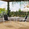 WOLTU Campingstuhl Faltbar, 2er Set, Faltstuhl Klappstuhl Komfortable, Angelstuhl Ultraleichter mit Armlehnen für Picknick, Outdoor, Wandern, Garten, Balkon, Schwarz, CPS8151sz-2 Bild 4