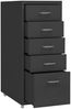 vidaXL Aktenschrank mit Rollen Anthrazit 28 x 41 x 69 cm Metall [335915] Bild 5