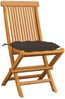 vidaXL Gartenstühle mit Taupe Kissen 8 Stk. Massivholz Teak 3072940 Bild 3