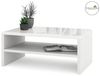 Mazzoni Couchtisch Design Rock Tisch Weiß Hochglanz / Weiß matt Wohnzimmertisch 100x60x43 Bild 4
