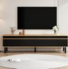 Stilvoller TV-Ständer mit 4 Türen – Schwarz – Hochwertige Materialien und elegantes Design, 170x38x47.7 cm Bild 3