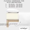 Schlafgut 'Casual' Spannbettlaken, für Matratzen bis 25 cm Höhe, 100% Bio-Baumwolle, Yellow Light, S 90x190 cm - 100x200 cm Bild 3