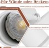 ZMH Weißer Deckenstrahler 1 Glühbirne modern GU10 verstellbar Innen Metall Bild 2