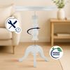 CLP Beistelltisch Wiva 70 cm aus Mindiholz Tischplatte rund Couchtisch,antik weiß Bild 4
