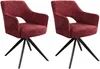 Vente-unique - KONYA Stuhl Stoff Rot - B 59 cm x H 84 cm x L 58 cm Bild 3