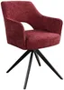 Vente-unique - KONYA Stuhl Stoff Rot - B 59 cm x H 84 cm x L 58 cm Bild 5