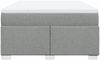 vidaXL Boxspringbett mit Matratze Hellgrau 160x200 cm Stoff 3285144 Bild 4