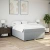 vidaXL Boxspringbett mit Matratze Hellgrau 160x200 cm Stoff 3285144 Bild 3