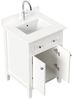 Landhaus Badmöbel-Set 2tlg Postigo 60 Quarz weiß montiert weiss lackiert : Weiss lackiert / Quarz weiss Bild 4