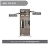 OTTO home Drehtürenschrank Kleiderschrank Schrank Garderobe AGORDO mit Dekor- oder Hochglanzfront (in zwei Griff-Farben, Breite 91 cm) mit Außenschubkästen, Serie in 7 Breiten und 2 Höhen MADE IN GERMANY Bild 3