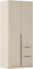 OTTO home Drehtürenschrank Kleiderschrank Schrank Garderobe AGORDO mit Dekor- oder Hochglanzfront (in zwei Griff-Farben, Breite 91 cm) mit Außenschubkästen, Serie in 7 Breiten und 2 Höhen MADE IN GERMANY Bild 5