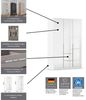 OTTO home Drehtürenschrank Kleiderschrank Schrank Garderobe AGORDO mit Dekor- oder Hochglanzfront (in zwei Griff-Farben, Breite 91 cm) mit Außenschubkästen, Serie in 7 Breiten und 2 Höhen MADE IN GERMANY Bild 2