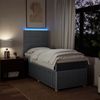 vidaXL Boxspringbett mit Matratze Hellgrau 90x200 cm Stoff 3294239 Bild 4