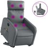 vidaXL Massagesessel mit Aufstehhilfe Grau Kunstleder 3206759 Bild 2