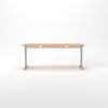 Rheinland Möbel Statio Schreibtisch 180x80 cm höhenverstellbar ±10 mm in Buche – geräumiger Bürotisch für Homeoffice & Büro, gerader Fuß, Kabelwanne, einfache Montage, FSC® zertifiziert Bild 2