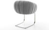 Freischwinger Jada-Flex Samt Grau Freischwinger flach Edelstahl Taschenfederkern Bild 5