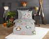 Good Morning Kids Flanell Bettwäsche 135x200 Liam Pinguine Schnee grau 33369 Bild 2