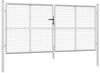 vidaXL Maschen-Gartentor Silber 300x125 cm Verzinkter Stahl 154531 Bild 2