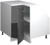 Dachschrägenschrank Eckschrank Rion Anthrazit Hochglanz 75.6 x 81.6 cm mit 1 Tür, Schrankkorpus 60 cm Tiefe Vicco Bild 4