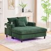 Chaiselongue-Liegesessel, Großzügiger weicher mit seitlichen Getränkehaltern USB-Anschlüssen integrierter LED-Ambiente-Beleuchtung Bild 5