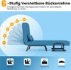 4 in 1 Schlafsessel Klappbar Schlafsofa mit 5 Stufig Verstellbarer Rückenlehne Blau Bild 2