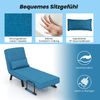 4 in 1 Schlafsessel Klappbar Schlafsofa mit 5 Stufig Verstellbarer Rückenlehne Blau Bild 4