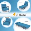 4 in 1 Schlafsessel Klappbar Schlafsofa mit 5 Stufig Verstellbarer Rückenlehne Blau Bild 5