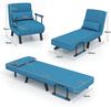 4 in 1 Schlafsessel Klappbar Schlafsofa mit 5 Stufig Verstellbarer Rückenlehne Blau Bild 3