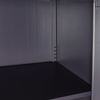 Aktenschrank HWC-H17, Stahlschrank Büroschrank Schrank, 2 Türen abschließbar Metall ~ 140x90x40cm dunkelgrau Bild 4