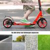 Kickscooter Cityroller Traggurt Scooter Roller höhenverstellbar Tretroller Rot Bild 3