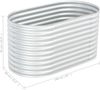 rundes Hochbeet für Garten BLUMO Verzinkter Stahl Hochbeet Metall Gartenbeet rund Kräuterbeet Blumenbeet Frühbeet für Garten Gemüsebeet, 160x80x81cm, Silber Bild 2
