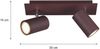 LED Deckenstrahler Rostfarben 2-flammig, Breite 30cm Bild 4