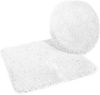 Kinzler J-10053/00 Mikrofaser Bademattenset 2-teilig = WC-Deckelbezug 47x50 cm + Vorleger ohne Ausschnitt 50x55 cm, weiss Bild 3