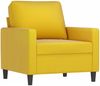 vidaXL Sessel mit Hocker Gelb 60 cm Samt 3201051 Bild 4