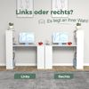 Schreibtisch mit Bücherregal Computertisch mit 6 Regalen PC-Tisch mit Regal Bürotisch Weiß Bild 4