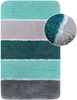 Homie Living Badematte Rio Marina, Höhe 30 mm, rutschhemmend beschichtet, fußbodenheizungsgeeignet, schnell trocknend, Polyester, rechteckig, flauschiger Badteppich, modern gestreift, waschbar, Badezimmerteppich Bild 2