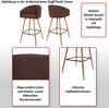 2er-Set Barhocker HWC-D72, Barstuhl Tresenhocker, mit Lehne Stoff/Textil ~ Samt, grau Bild 2