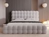 GRAINGOLD Twist Polsterbett 200x200, Doppelbett mit Bettkasten und Lattenrost, Bouclé-Stoff, Hellgrau Bild 4