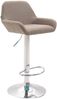 CLP Barhocker Braga Stoff drehbar und höhenverstellbar,taupe chrom Bild 2