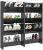 vidaXL Wand-Schuhschränke 4 Stk. Hochglanz-Grau 60x18x60cm 806740 Bild 4