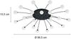 LED Deckenleuchte BULLET mehrflammig mit Dimmer groß Schwarz, Ø96cm Bild 3
