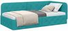 vidaXL Eckbettgestell Türkis 90 x 200 cm Samt 42016541 Bild 3