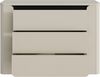 Forte VODOL Kommode 110, moderne Kommode 3 Schubladen und abgerundetem Eckendesign, Holzwerkstoff, Kaschmir|Beige , 110,6 cm breit x 77,9 cm hoch x 44,8 cm tief Bild 4
