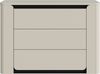 Forte VODOL Kommode 110, moderne Kommode 3 Schubladen und abgerundetem Eckendesign, Holzwerkstoff, Kaschmir|Beige , 110,6 cm breit x 77,9 cm hoch x 44,8 cm tief Bild 2