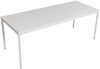 Furni24 Rechteckiger Universaltisch mit laminierter Platte, Metallgestell und verstellbaren Füßen, ideal im Homeoffice als Schreibtisch, Konferenztisch, Computertisch, Esstisch - Grau 200 x 80 x 75 cm Bild 3