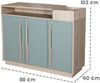 roba Wickelkommode Selva - Babykommode mit 3 Türen, offenen Fächern & Soft-Close - Abnehmbarer Wickelaufsatz & ergonomische Wickelhöhe 93 cm - Möbelstück für Babyzimmer - Reed Green / Virginia Chestnut Bild 5