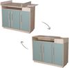 roba Wickelkommode Selva - Babykommode mit 3 Türen, offenen Fächern & Soft-Close - Abnehmbarer Wickelaufsatz & ergonomische Wickelhöhe 93 cm - Möbelstück für Babyzimmer - Reed Green / Virginia Chestnut Bild 4
